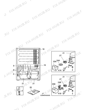 Взрыв-схема холодильника Aeg OS2549-6KG - Схема узла C10 Cold, users manual