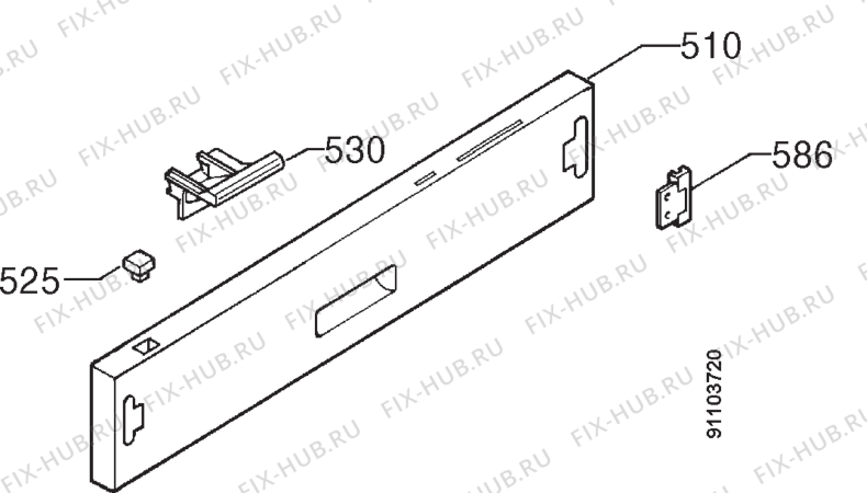 Взрыв-схема посудомоечной машины Zanussi ZIDW956 - Схема узла Command panel 037