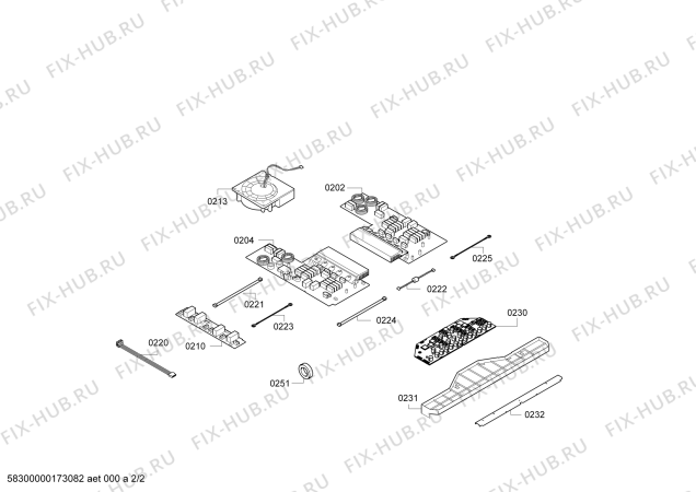 Схема №2 PIN845F17E IH6.1 - Flex с изображением Стеклокерамика для духового шкафа Bosch 00689620