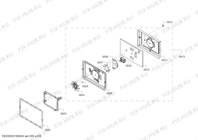 Схема №3 3HW441BC с изображением Фронтальное стекло для духового шкафа Bosch 00772759