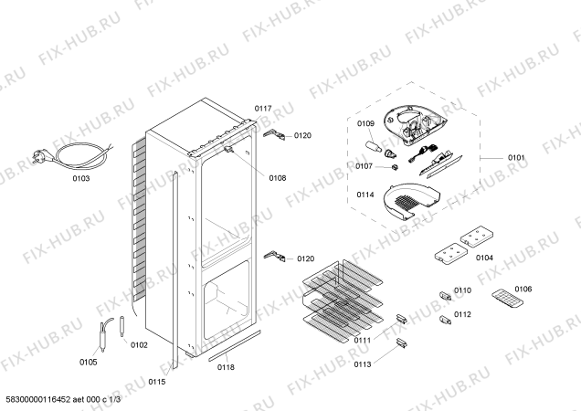 Схема №1 K9514X6 с изображением Дверь для холодильника Bosch 00244062