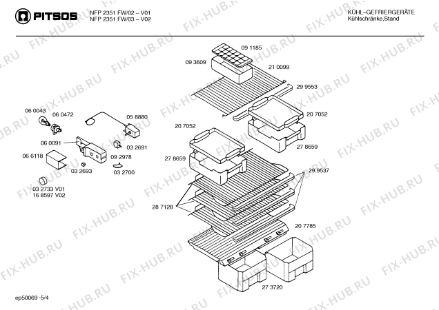 Схема №1 NFP2400FW с изображением Рамка для холодильной камеры Bosch 00208353