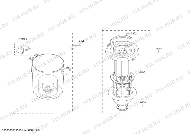 Взрыв-схема пылесоса Bosch BGS5BL432 Bosch Relaxx'x ProSilencePlus - Схема узла 04