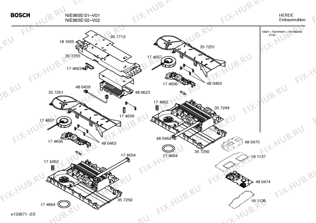 Схема №1 NIE865E с изображением Инструкция по эксплуатации для электропечи Bosch 00527574