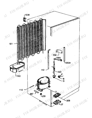 Взрыв-схема холодильника Zanussi Z920/9RE - Схема узла Refrigerator cooling system