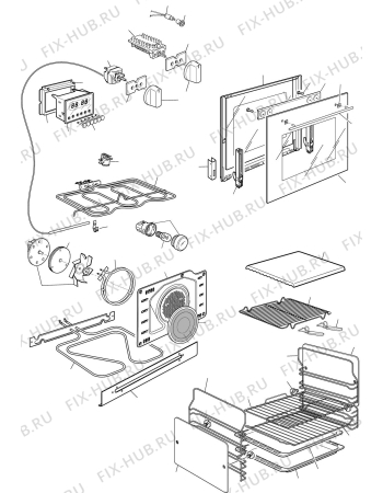 Схема №2 DMFPS62B с изображением Холдер для плиты (духовки) DELONGHI 063117