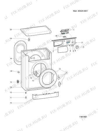 Схема №1 WIUE10CSI (F039742) с изображением Микромодуль для стиралки Indesit C00194993