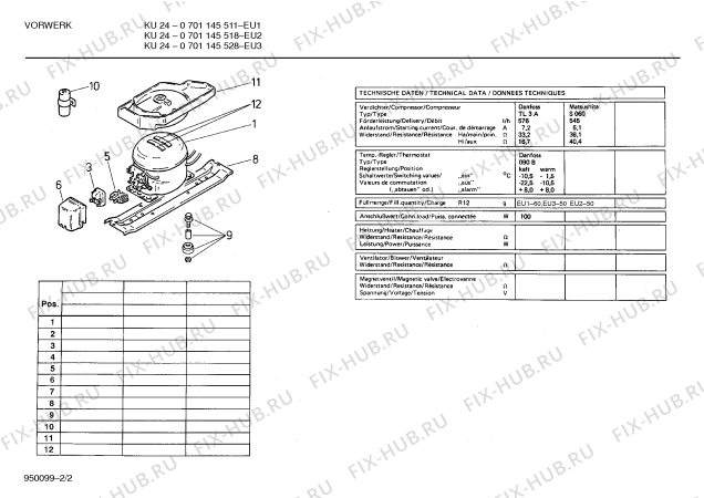 Схема №1 KU1VWG1 KU 24 с изображением Клапан для холодильной камеры Bosch 00087565