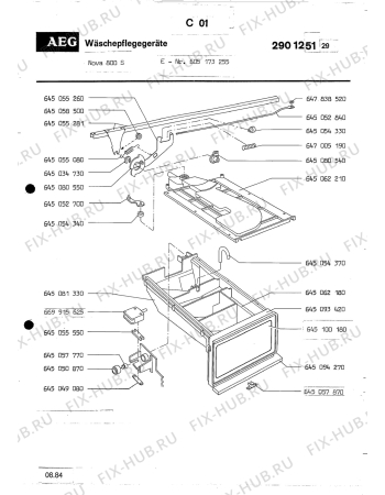 Взрыв-схема посудомоечной машины Aeg LAVNOVA 800 S - Схема узла Section8