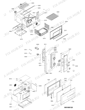Схема №1 BLZE 6290/1 IN с изображением Переключатель для плиты (духовки) Whirlpool 480121103402