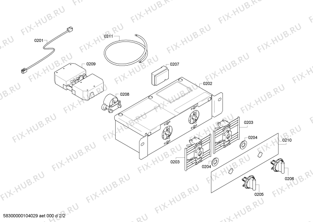 Схема №1 CK270204 с изображением Конфорка для духового шкафа Bosch 00267406