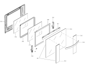Схема №1 BP8990E (174766, B600PIRO) с изображением Дверь (стекло) духовки для плиты (духовки) Gorenje 231111