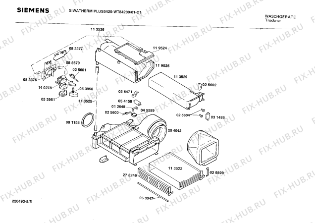 Схема №3 WT54200 SIWATHERM PLUS 5420 с изображением Переключатель для электросушки Siemens 00057965