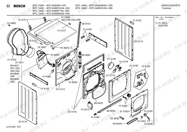 Схема №3 WTL5400IE WTL5400 с изображением Инструкция по эксплуатации для электросушки Bosch 00518149