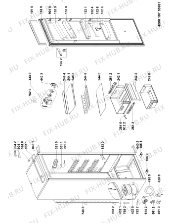 Схема №1 ARZ 015/A+ с изображением Криостат для холодильной камеры Whirlpool 481010568268