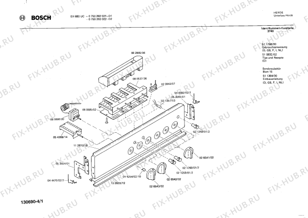 Схема №1 0750092069 EH680SG с изображением Переключатель для электропечи Bosch 00026543