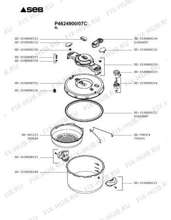 Схема №1 P4624807/07B с изображением Кастрюля для духовки Seb SS-1530000221