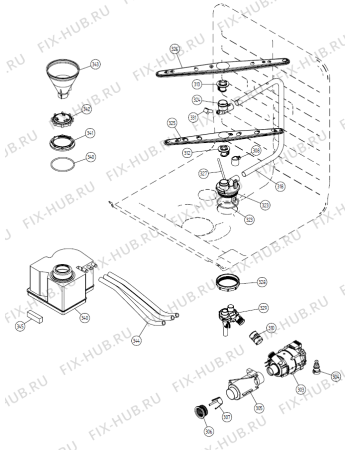 Взрыв-схема посудомоечной машины Asko D3142 CE   -White Bi Soft (402739, DW20.5) - Схема узла 03
