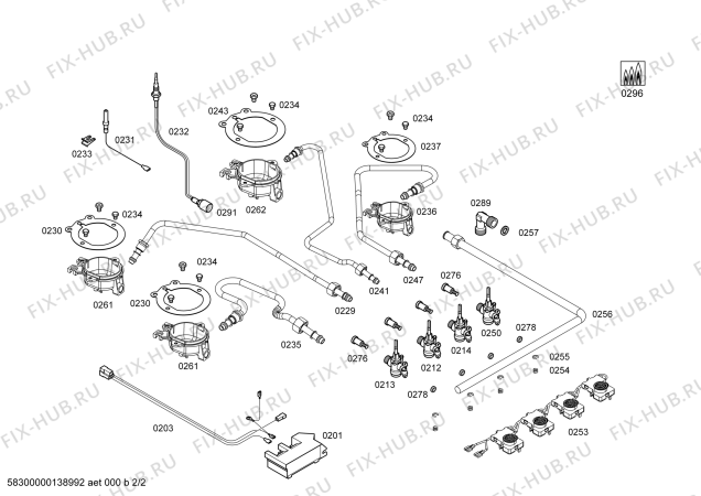 Взрыв-схема плиты (духовки) Bosch PCP615C90N ENC.EC615PC80N 4G SE60F IH5 - Схема узла 02