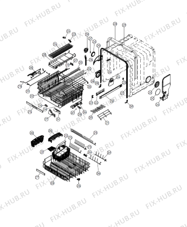 Взрыв-схема посудомоечной машины Asko D5954OUTDOORPH (460750, DW90.2) - Схема узла 02