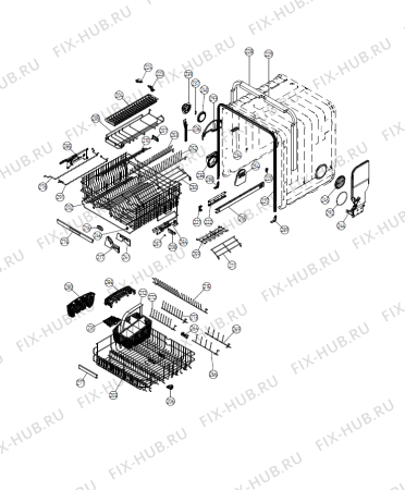 Взрыв-схема посудомоечной машины Asko D5904 (700028, DW90.C) - Схема узла 02