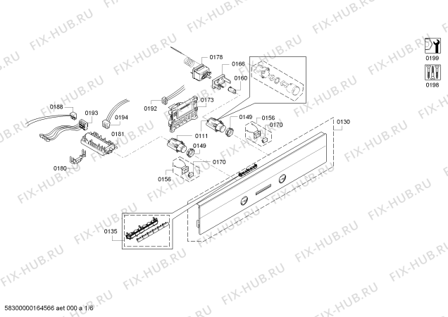 Схема №4 HB43LB550F с изображением Панель управления для плиты (духовки) Siemens 00700283
