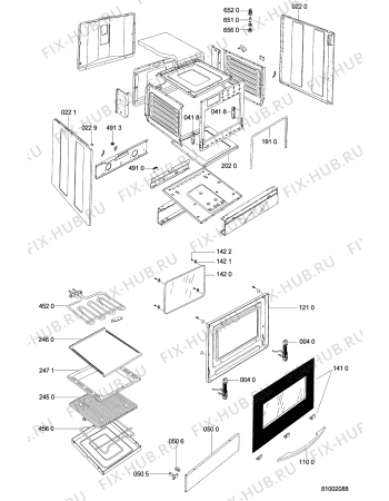 Схема №1 ACM 970 с изображением Панель для плиты (духовки) Whirlpool 481244038793