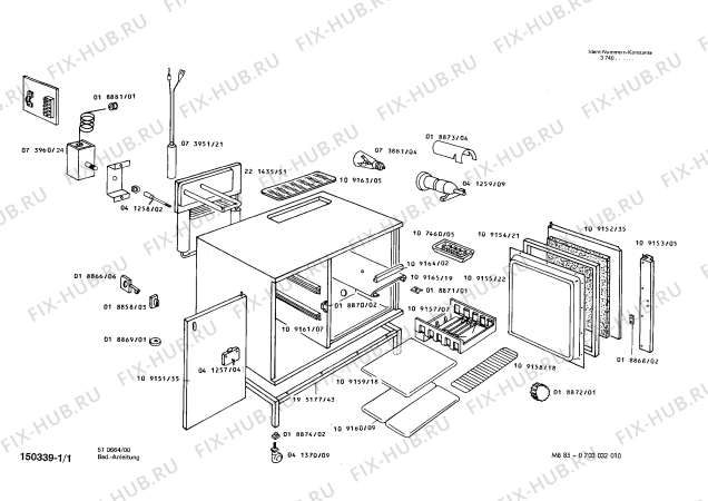 Схема №1 0703032010 MB85 с изображением Терморегулятор для холодильной камеры Bosch 00073960