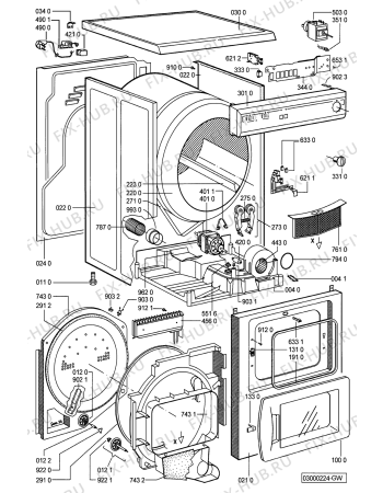 Схема №1 TRA 5011 с изображением Декоративная панель для сушилки Whirlpool 481245219976