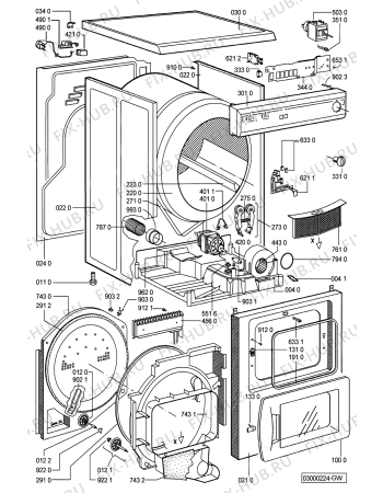 Схема №1 TRA 5011 с изображением Кнопка для сушилки Whirlpool 481241348356