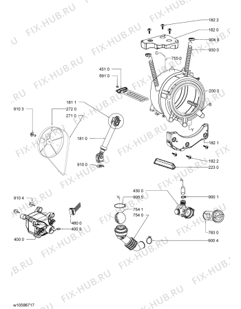 Схема №1 AWO 164U2 с изображением Модуль (плата) для стиралки Whirlpool 481010579898