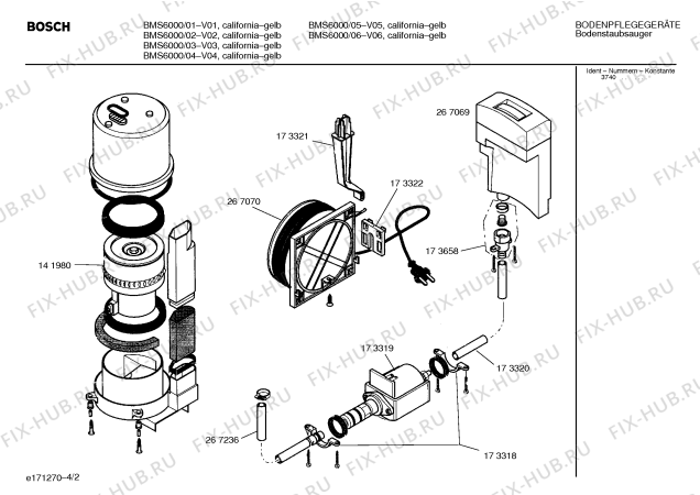 Схема №1 BMS6000 SUPER WET + DRY с изображением Дроссель Bosch 00186875