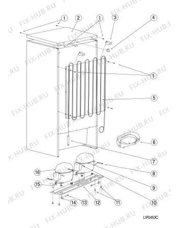 Взрыв-схема холодильника Indesit BIHA20 (F077931) - Схема узла
