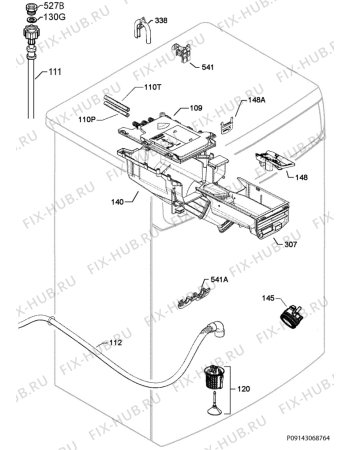 Взрыв-схема стиральной машины Elektro Helios EHLTF1473 - Схема узла Hydraulic System 272