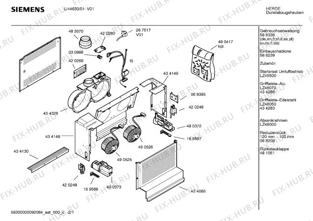 Схема №1 LI46630 с изображением Инструкция по установке и эксплуатации для вентиляции Siemens 00586338