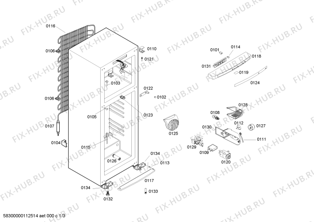 Схема №1 P1KCU4202D Pitsos с изображением Вкладыш в панель для холодильника Bosch 00446950