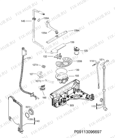 Взрыв-схема посудомоечной машины Atag VA55111BT/A00 - Схема узла Hydraulic System 272