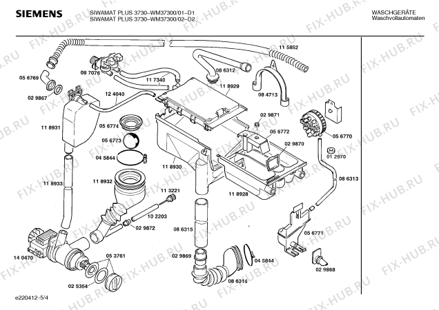 Схема №3 WM37300 SIWAMAT PLUS 3730 с изображением Панель для стиральной машины Siemens 00270495