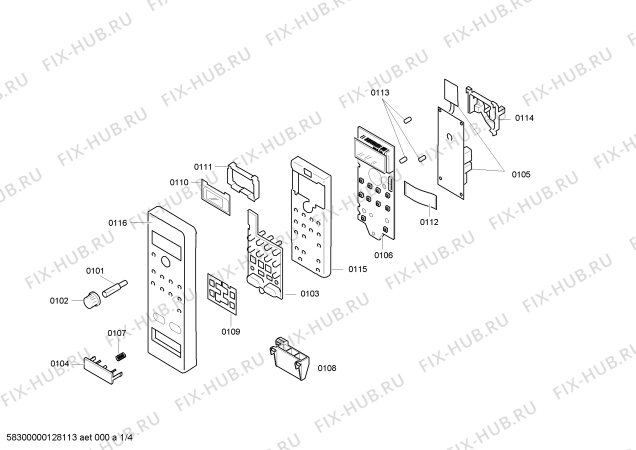 Схема №3 H5642B0GB MW 5642 с изображением Набор кнопок для посудомойки Bosch 00187316