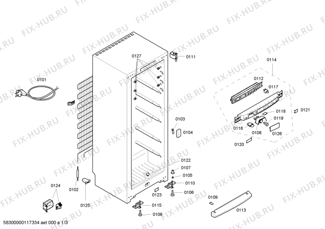 Схема №2 GSN32A70 с изображением Дверь для холодильника Bosch 00243644