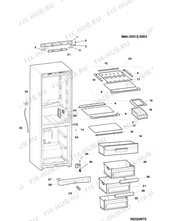 Взрыв-схема холодильника Indesit B35FNFPEX (F033771) - Схема узла