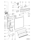 Схема №1 GSFK 1584 WS с изображением Панель для посудомоечной машины Whirlpool 481245372305