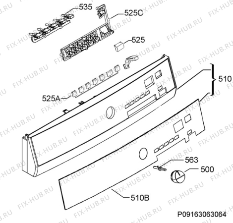 Схема №2 T75170AV с изображением Блок управления для сушилки Aeg 973916095269056