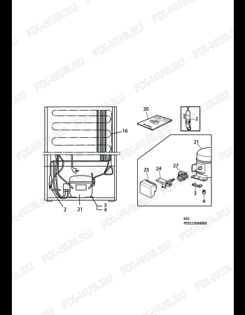 Взрыв-схема холодильника Electrolux EUC31209W - Схема узла C10 Cold, users manual