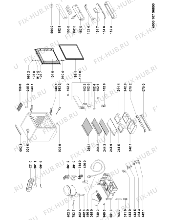 Схема №1 5104800015 с изображением Монтажный набор для холодильника Whirlpool 481011044169