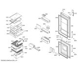 Схема №1 KGN74E91 с изображением Дверь для холодильника Bosch 00247649