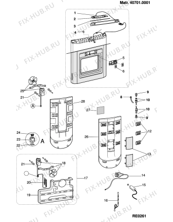 Взрыв-схема холодильника Hotpoint FFL49 (F034158) - Схема узла