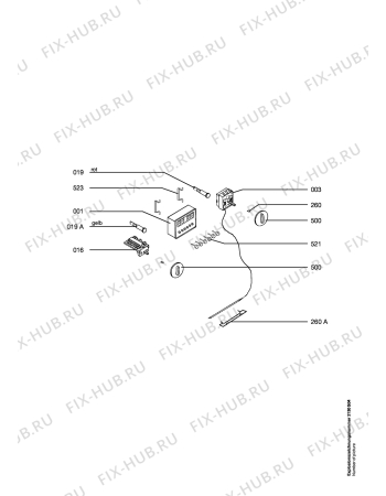 Взрыв-схема плиты (духовки) Aeg B2100-D - Схема узла Functional parts