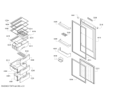 Схема №1 KGV36VW20R A+ с изображением Дверь для холодильной камеры Bosch 00711774