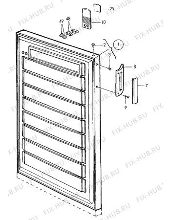 Взрыв-схема холодильника Electrolux EU2108C - Схема узла Door 003